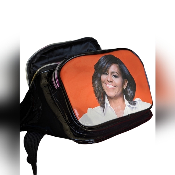 Michelle Obama First Lady Photo Purse Adjustable Multi Pocket Fanny Pack NWT - Picture 2 of 11